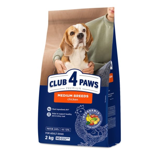 CLUB4PAWS Adult Medium Breeds Κοτόπουλο