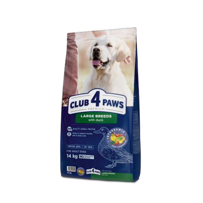 CLUB4PAWS Adult Large Breeds Duck 14Kg