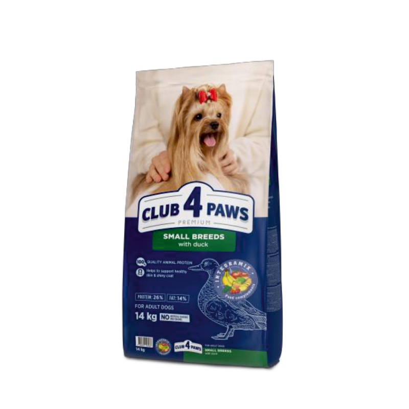 CLUB4PAWS Adult Small Breeds Duck 14Kg