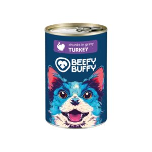 Petline's - Home 12 BEEFY BUFFY Κονσερβες Σκυλου Σε Σαλτσα Με γαλοπούλα