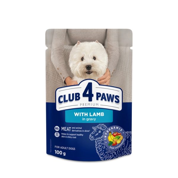 CLUB4PAWS Adult Small Breeds με Αρνί σε σάλτσα 100gr