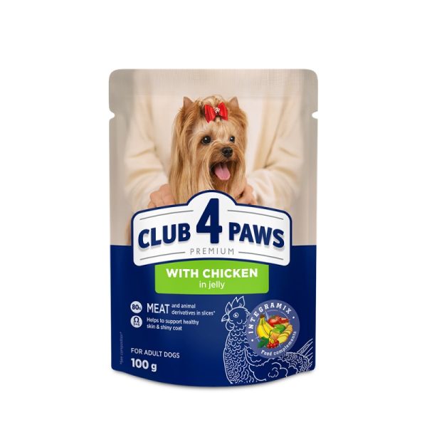 CLUB4PAWS Adult Small Breeds με Κοτόπουλο σε ζελέ 100gr