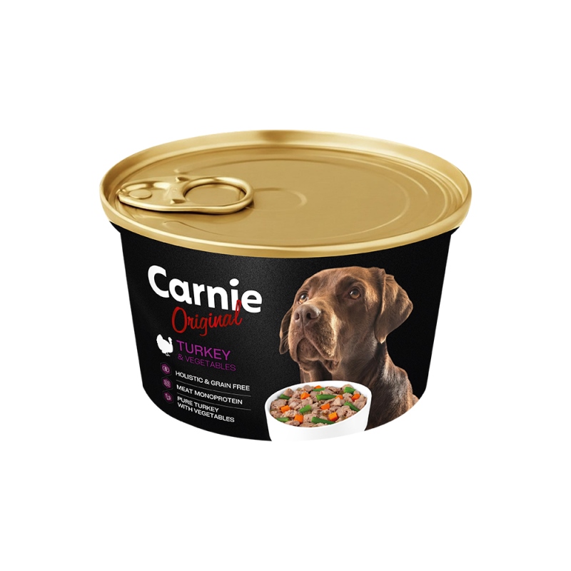 76CN401 CARNIE Grain Free Κονσερβες Για Ενηλικους Σκυλους 220gr - Με Γαλοπουλα Και Λαχανικα