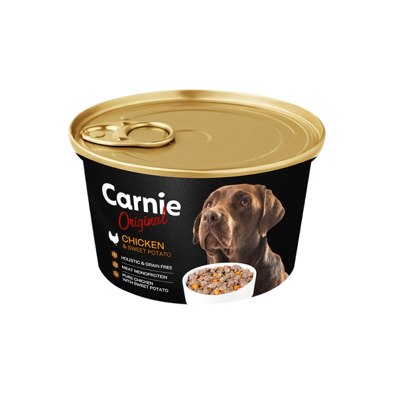 76CN402 CARNIE Grain Free Κονσερβες Για Ενηλικους Σκυλους 220gr - Με Κοτοπουλο Και Γλυκοπατατα