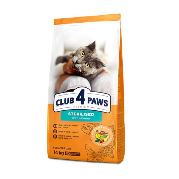 CLUB4PAWS Sterilized με Σολομό 14Kg