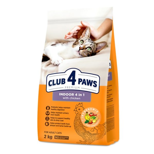 CLUB4PAWS Indoor 4 in 1 με Κοτόπουλο