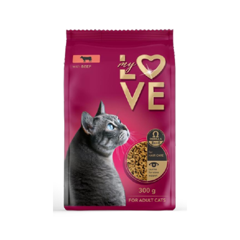 MY LOVE Τροφή για ενήλικες γάτες με βοδινό 1 81ML2301 MY LOVE Τροφή για ενήλικες γάτες με βοδινό