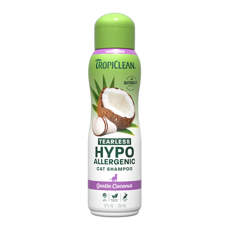 Tearless Hypoallergenic Cat Shampoo με καρύδα και αλόη