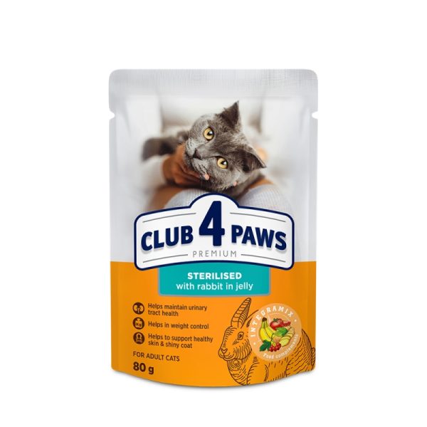 CLUB4PAWS Sterilized σε ζελέ 80gr