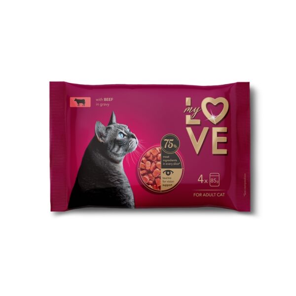 MY LOVE Multipack 4x85gr με βοδινό σε σάλτσα