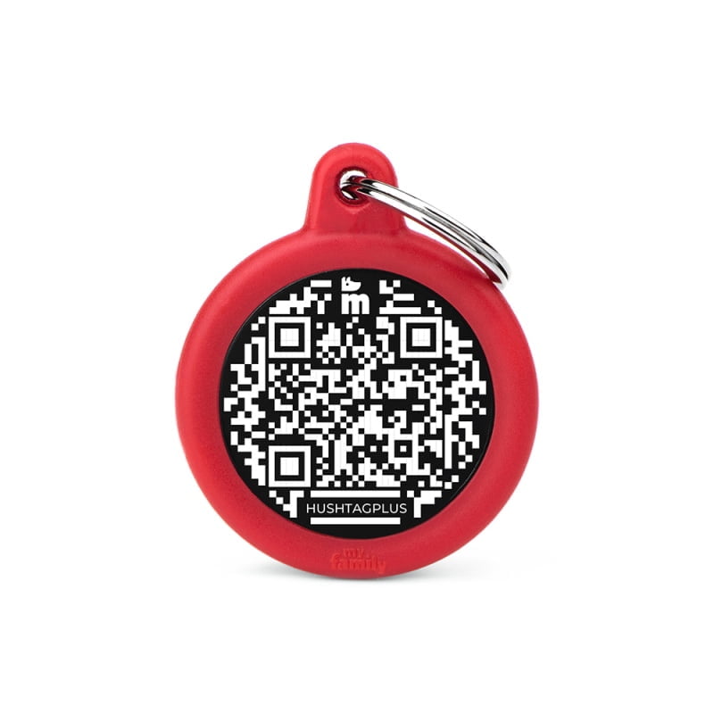 Ταυτότητα Hushtag QR CODE κύκλος - Κόκκινο Ταυτότητα Hushtag QR CODE κύκλος - Κόκκινο