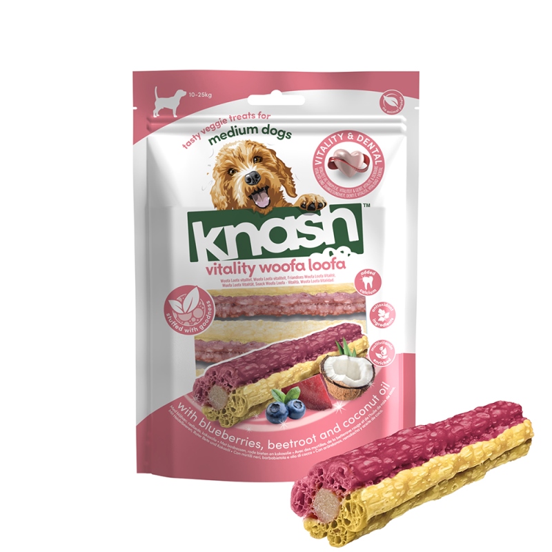 KNWL49-1.jpg knash - Λιχουδιές για ζωντάνια με μύρτιλο, παντζάρι και λάδι καρύδας 126gr
