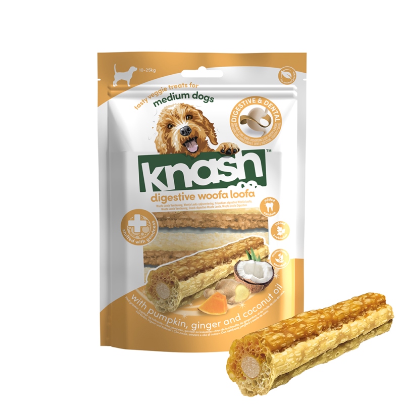 knash - Λιχουδιές για καλύτερη πέψη με κολοκύθα, τζίντζερ και λάδι καρύδας 182gr