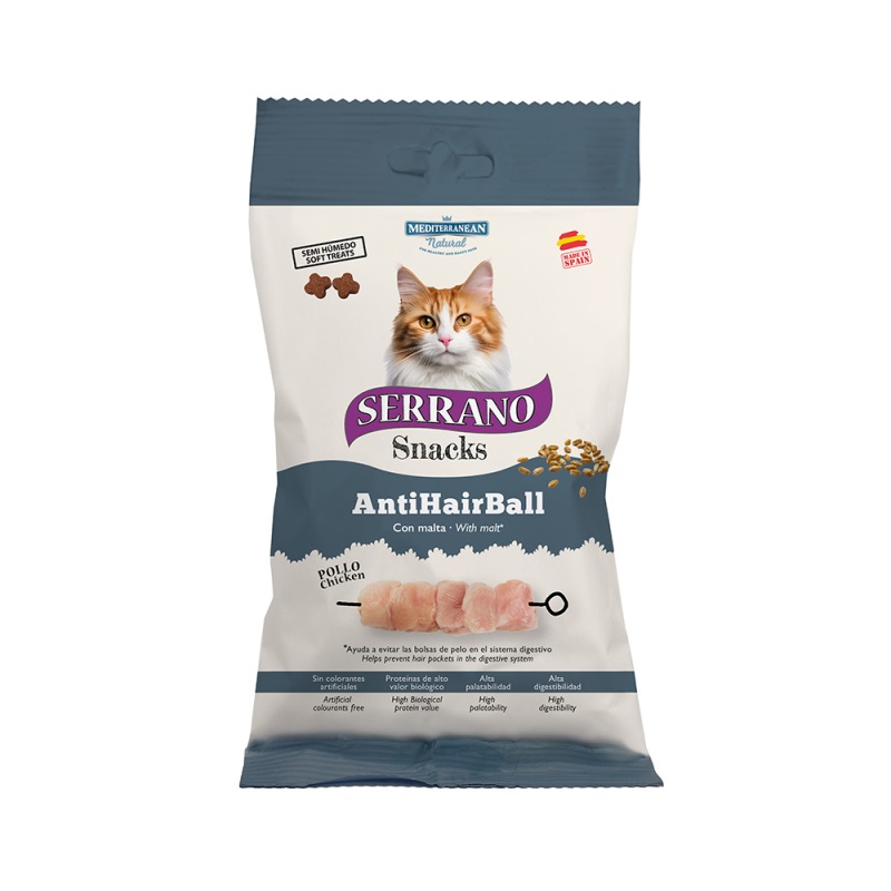 Λιχουδιές Serrano για γάτες Anti-Hairball