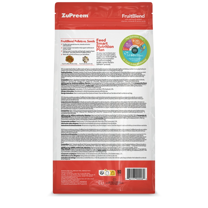 Fruitblends Medium Birds με μήλο-μπανάνα